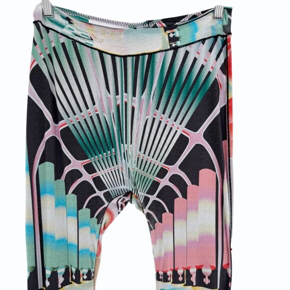 Skims Summer Mesh High Waist Leggings Size 2X Multicolor Art Deco Train - Picture 3 of 11